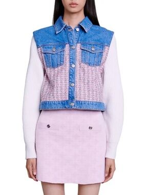 Batri Mixed Media Denim Jacket
